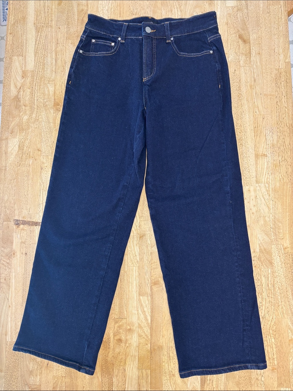 Universal StandardHigh Rise Wide Leg Jeans Dark Wash Indigo Blue Denim Size 8